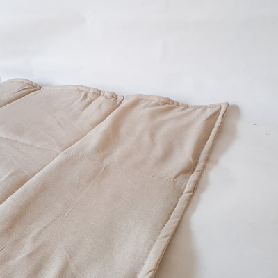 Piecera cuadritos 1 1/2 plaza beige- Estudio Hoy